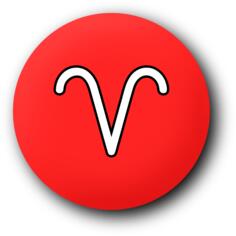 Red Aries sign
