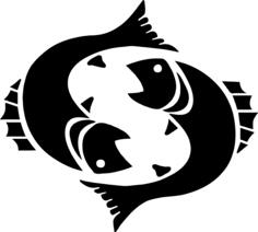 Black Pisces drawing