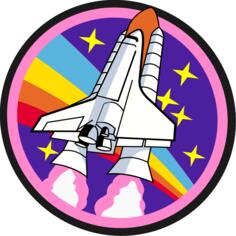 Rainbow rocket badge