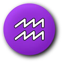 Aquarius purple symbol