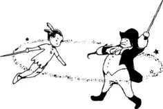 Peter Pan and Captain Hook