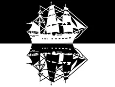 Ship with shadow