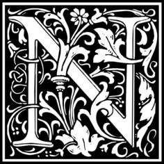 William Morris letter N