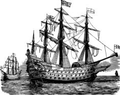 Historical sailing ships