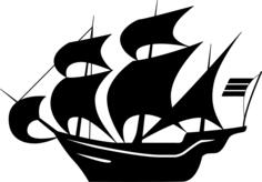 Sailing ship silhouette