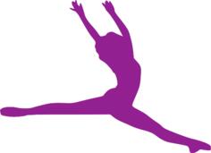 Pink jumping lady