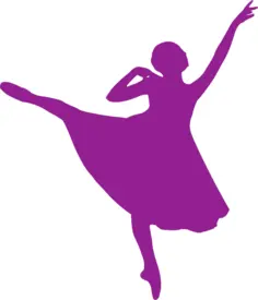 Beautiful ballerina in purple