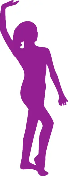 Violet ballerina posing