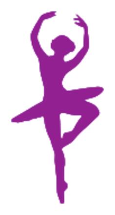 Purple ballerina dancing
