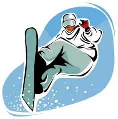 Snowboarding man