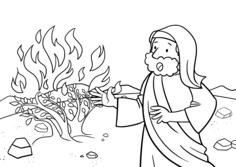 Moses and burning bush