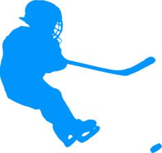 Blue hockey player