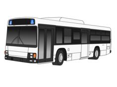 Black and white autobus