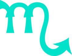 Green Scorpio symbol