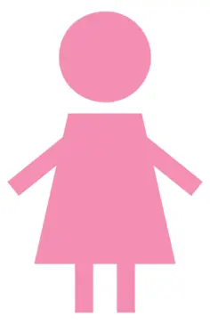 Pink female silhouette