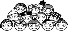Creepy kid's faces