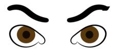 Angry eyes