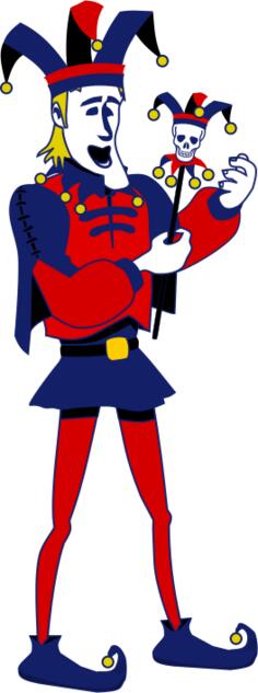 Singing jester image