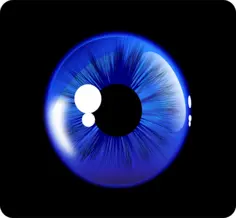 Deep blue eye