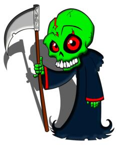 Animated grim reaper