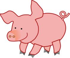Outlined pig