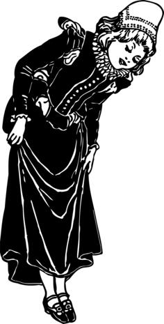 Lady in shoes