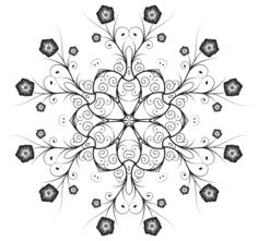 Black flowery lace