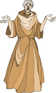 Medieval monk image