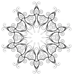 Round lace ornament
