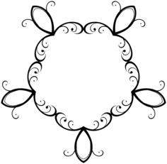 Black floral ornament