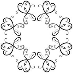 Flourish decor silhouette