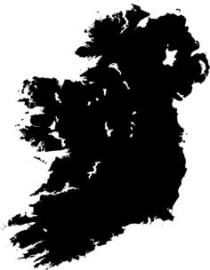Ireland silhouette image