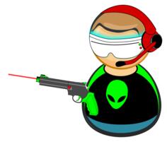Computer gamer icon