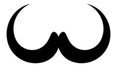 Mustache silhouette image