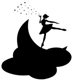 Ballerina and moon
