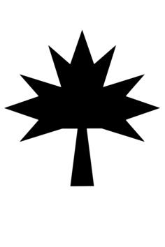 Maple leaf silhouette