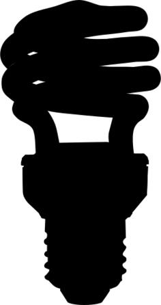 CFL bulb silhouette