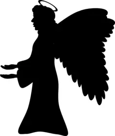 Angel's silhouette
