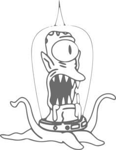 Black and white alien
