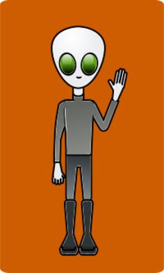 Alien greeting