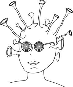 Alien with glasses
