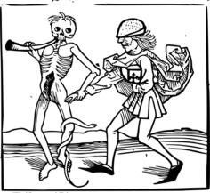 Nobleman and skeleton