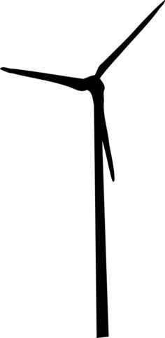 Wind turbine silhouette