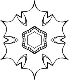Flowery emblem