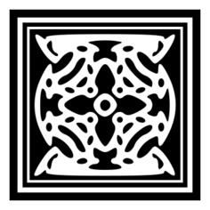 Decorative square silhouette