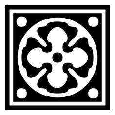 Black and white ornament