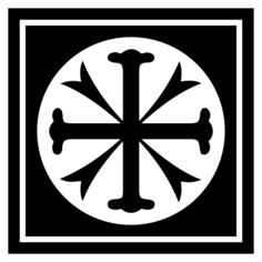 Decorative square with cross