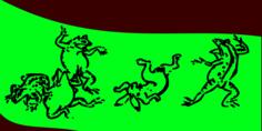 Frogs and rabbit drawing