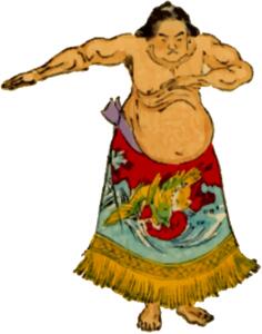 Sumo wrestler drawing