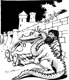 Homeless man and a dragon